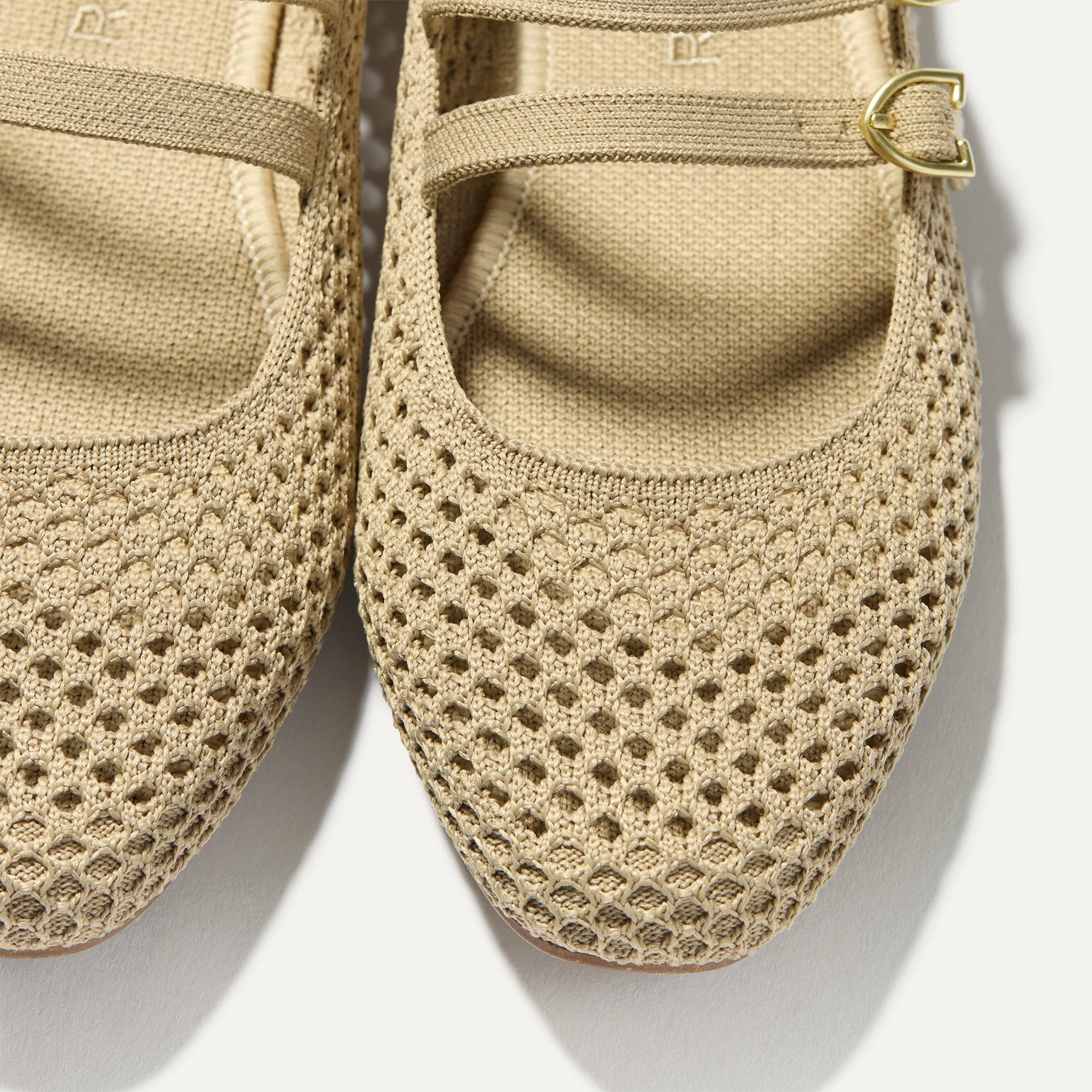 The Double Buckle Mary Jane - Dune Mesh - Image 4