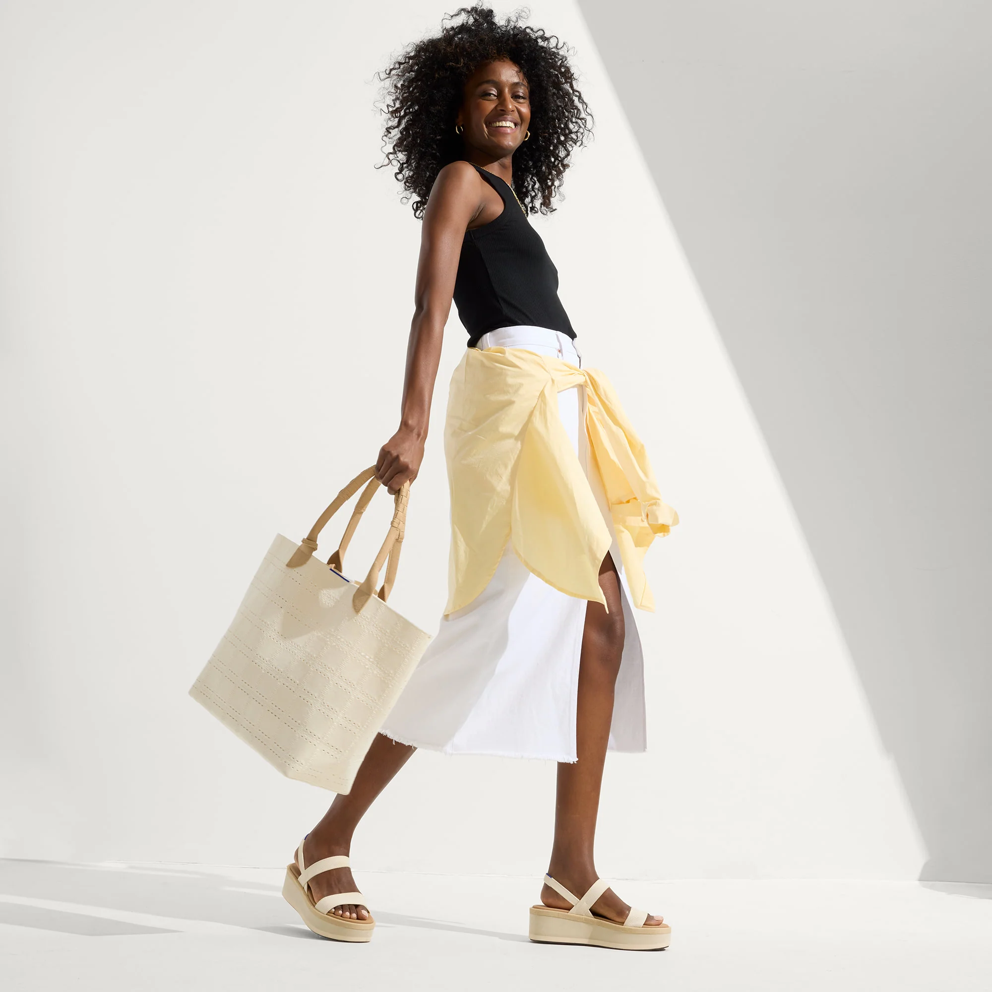 The Lightweight Wedge Sandal - Salt - Image 3