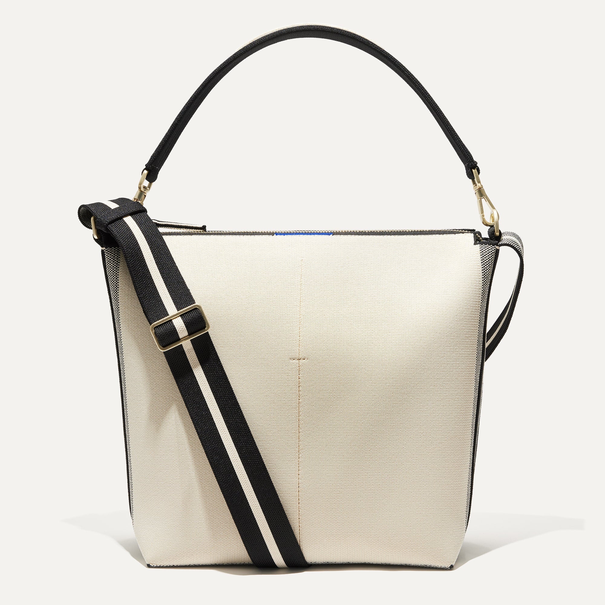 The Mini Zip Bucket - Ivory and Black - Image 2