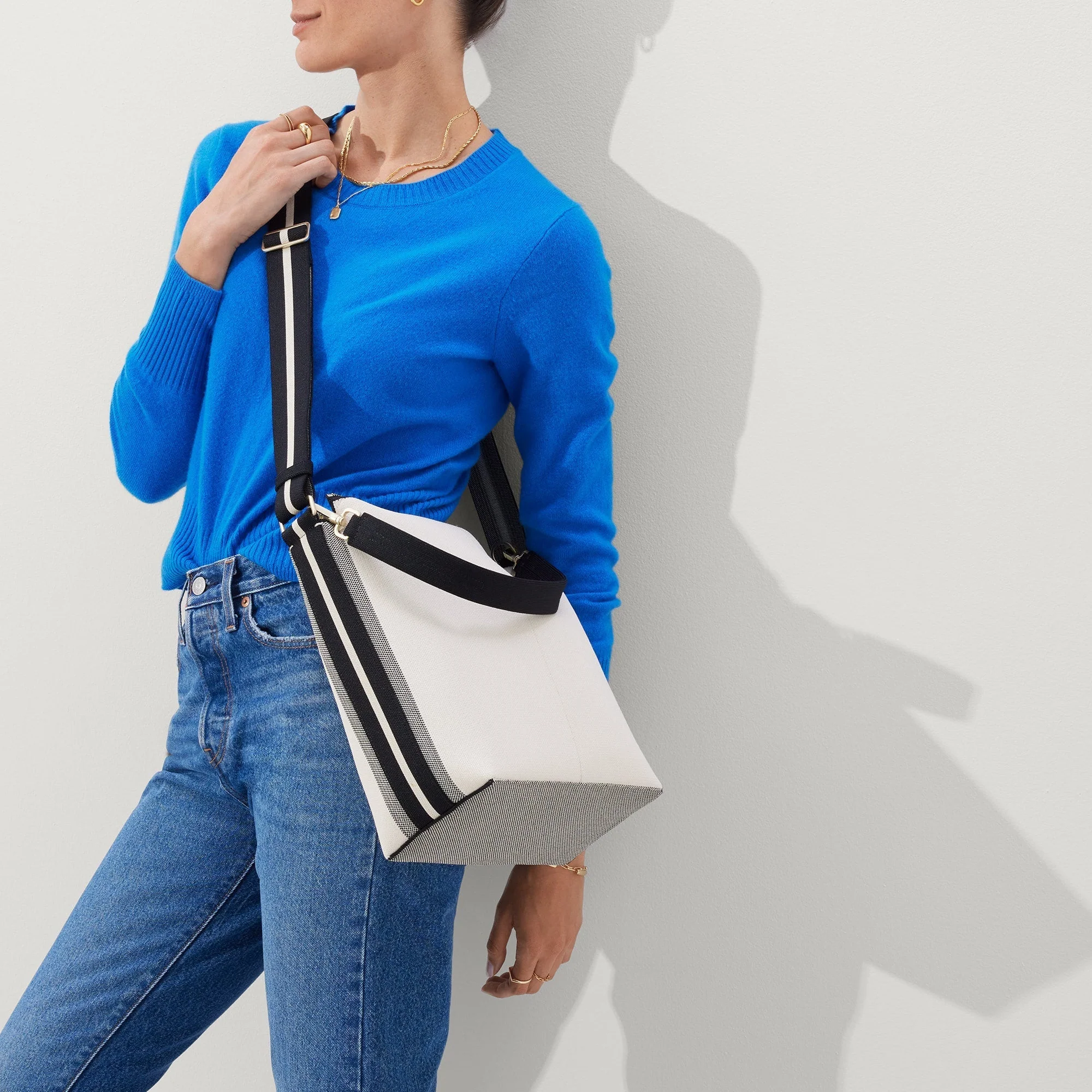 The Mini Zip Bucket - Ivory and Black - Image 3