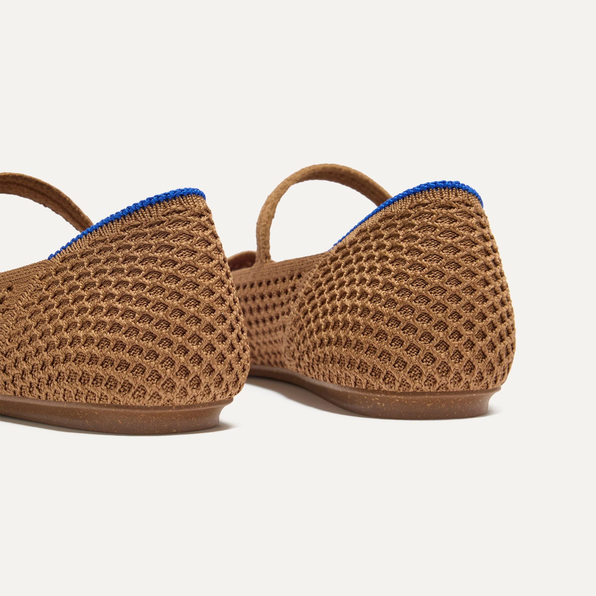 The Square Mary Jane - Pecan Mesh - Image 7