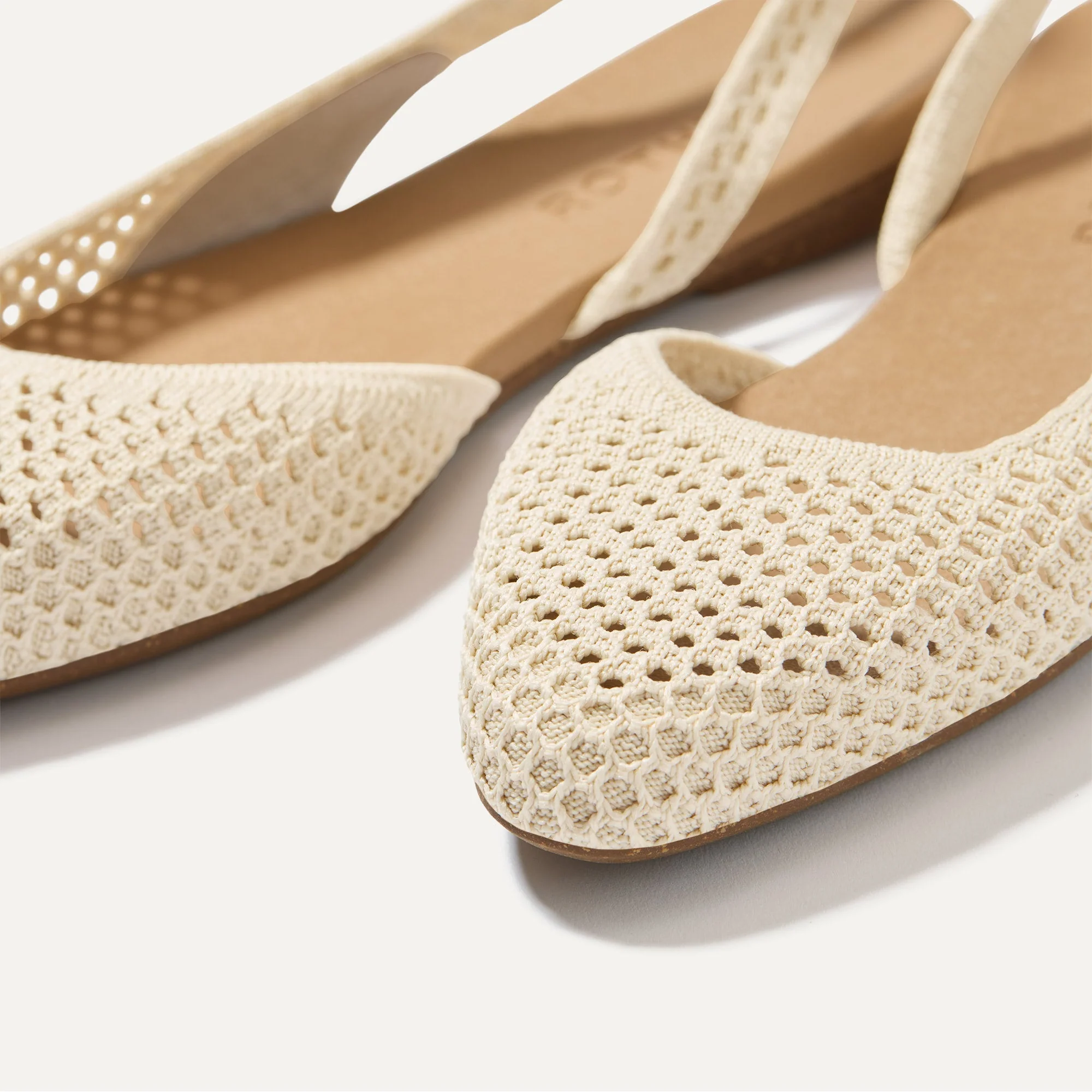 The Almond Slingback - Off White Mesh - Image 4