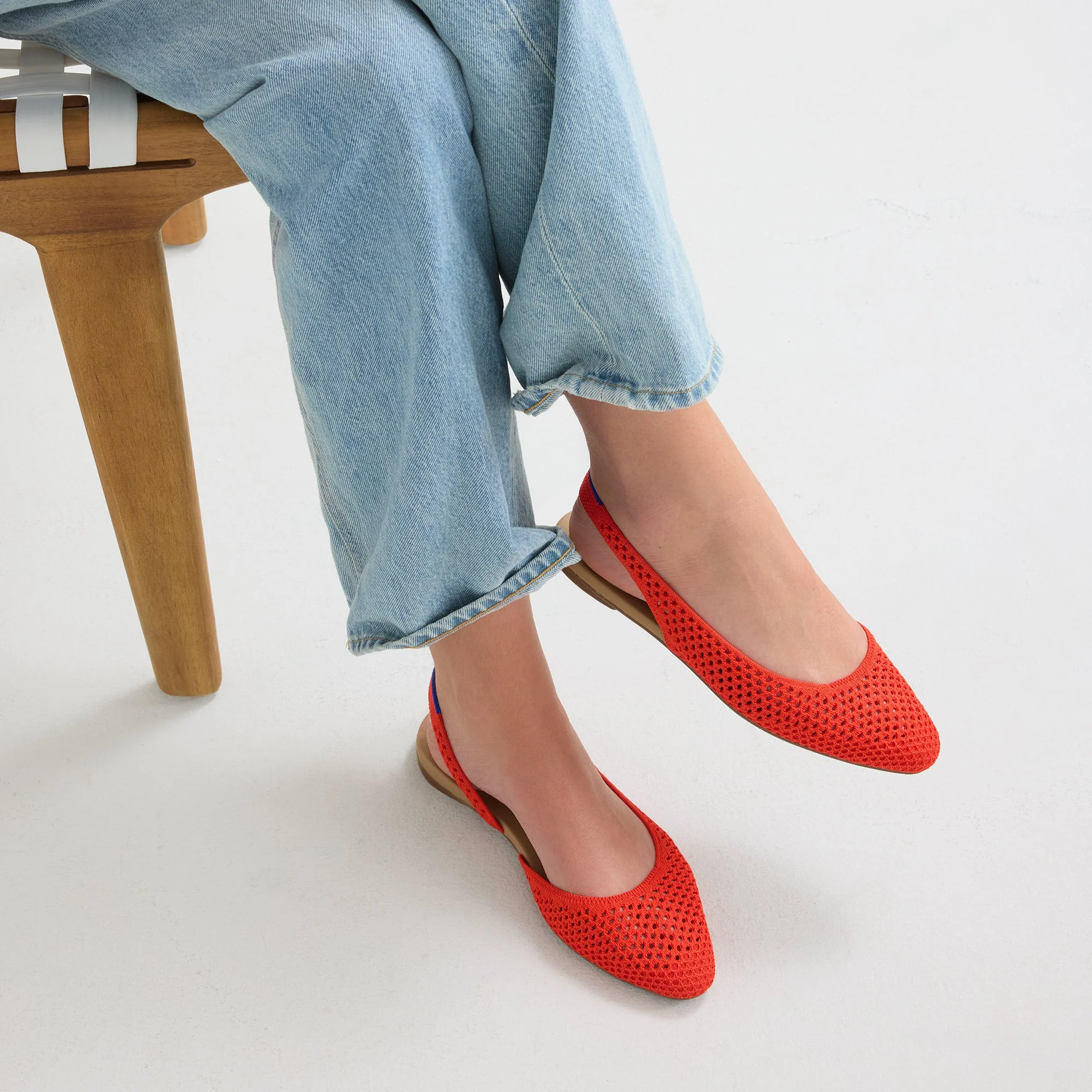 The Almond Slingback - Poppy Mesh - Image 2