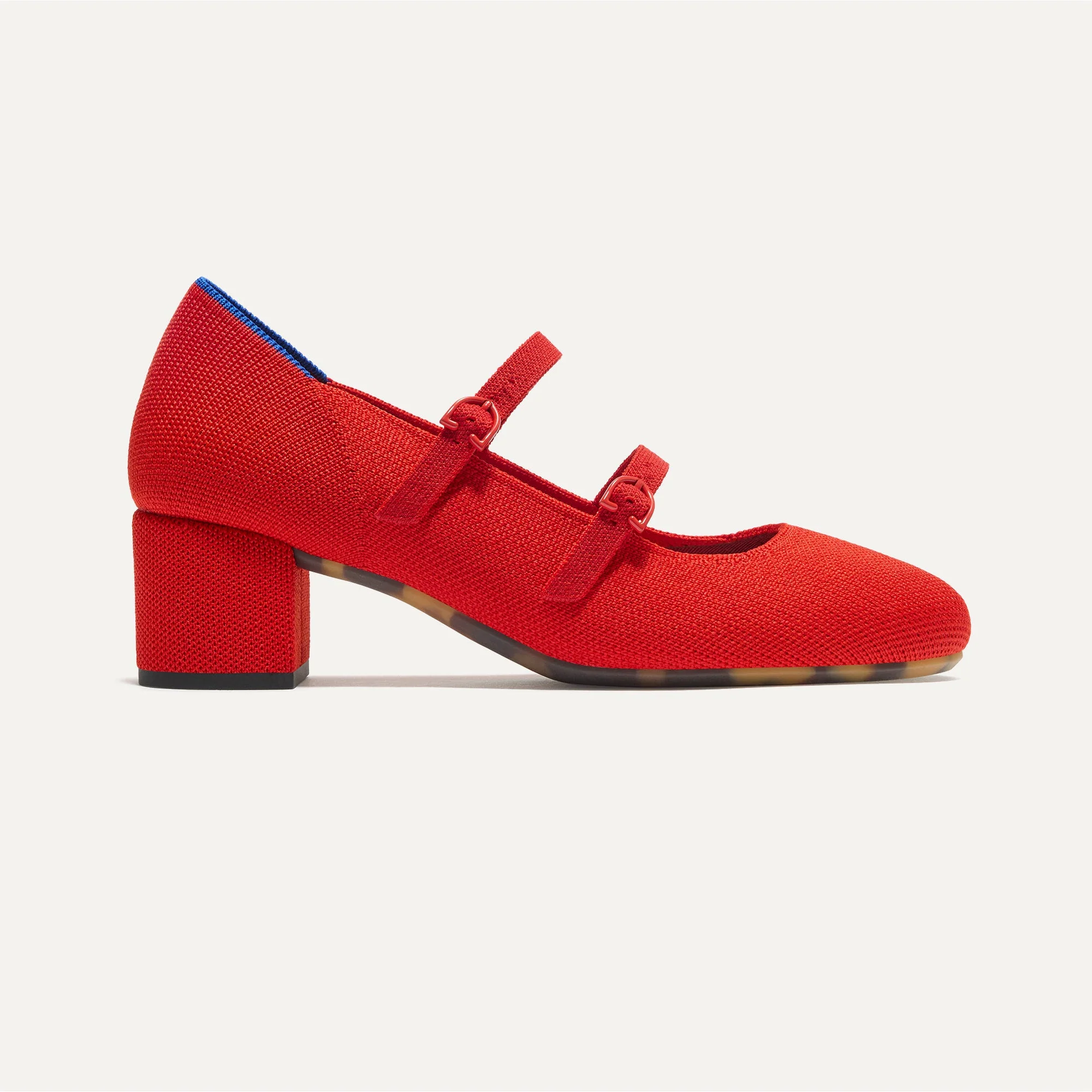 The Double Buckle Mary Jane Heel - Bright Red - Image 4