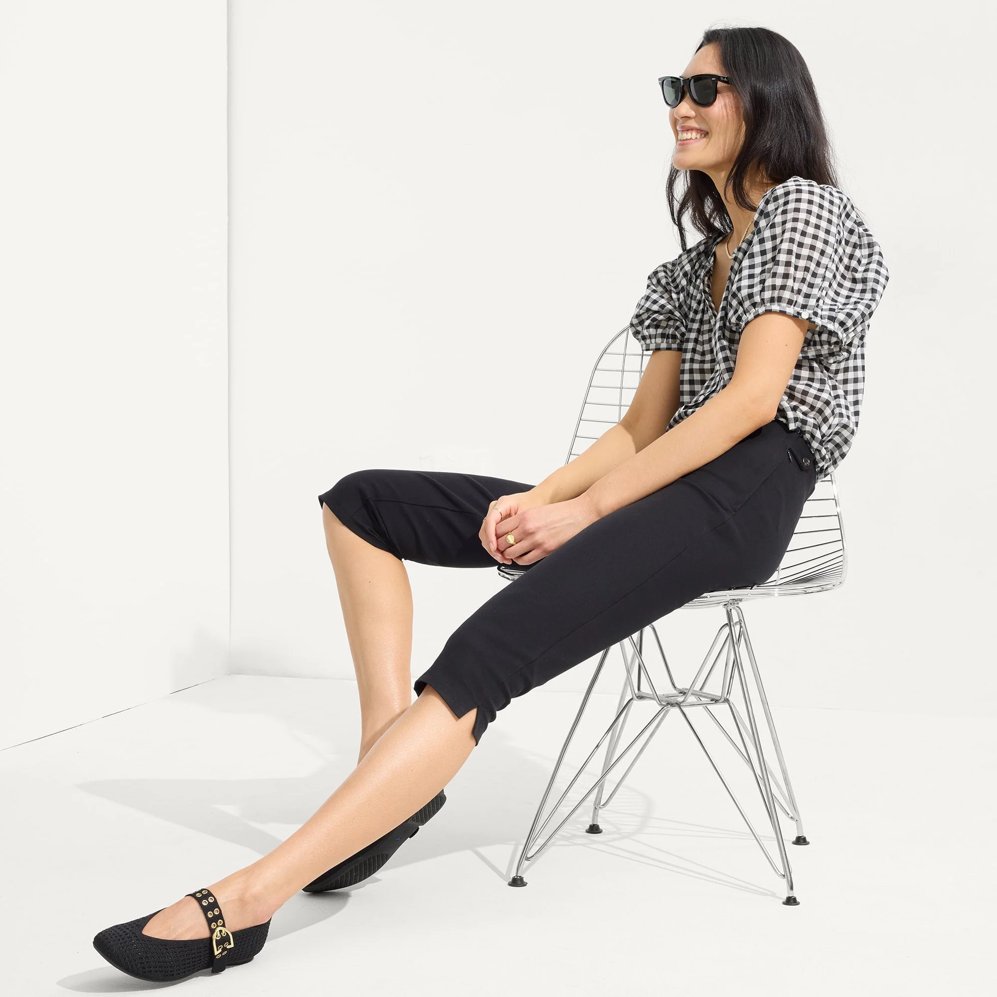 The Max Buckle Mary Jane - Black Mesh - Image 4