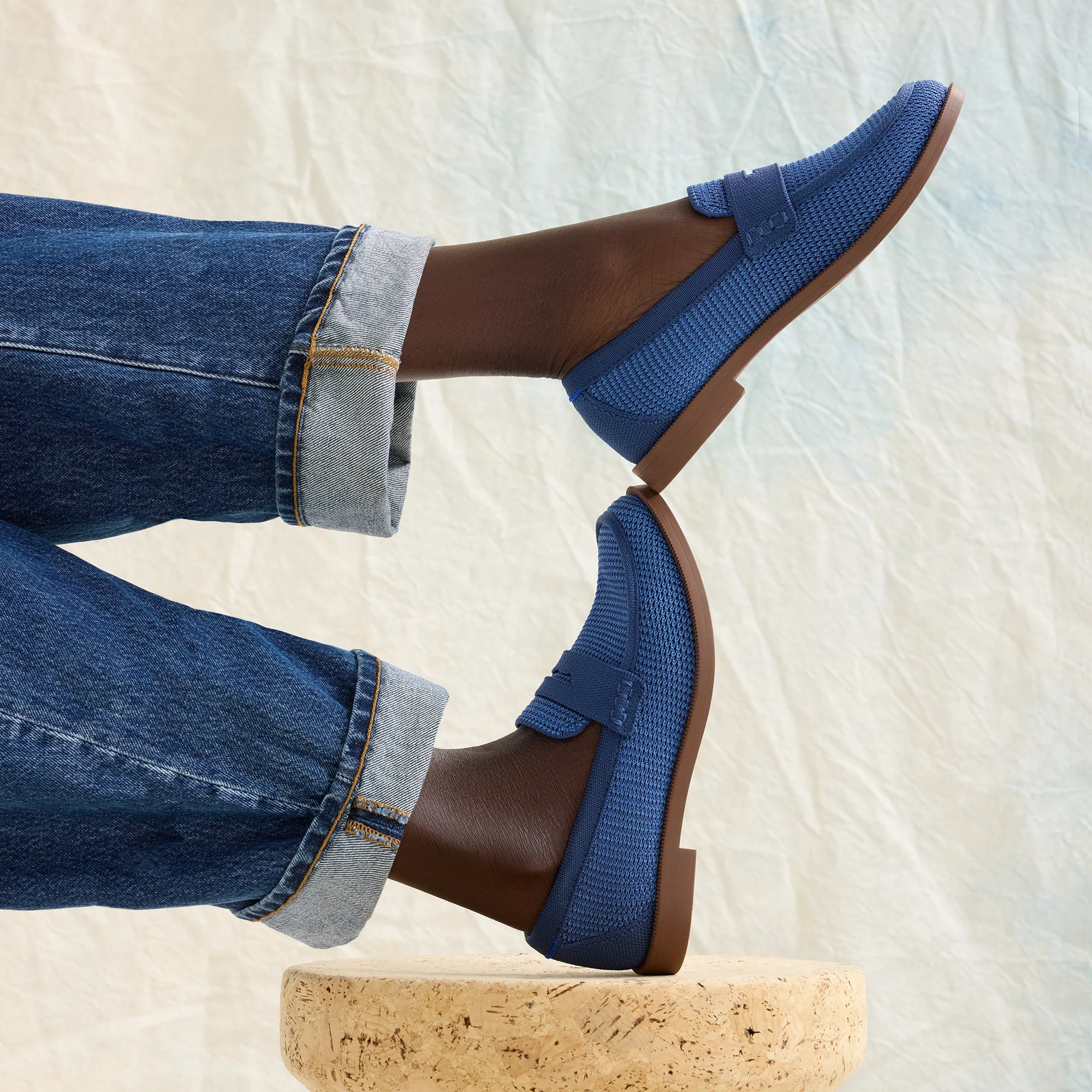 The Penny Loafer - Blue Raffia-Knit - Image 3
