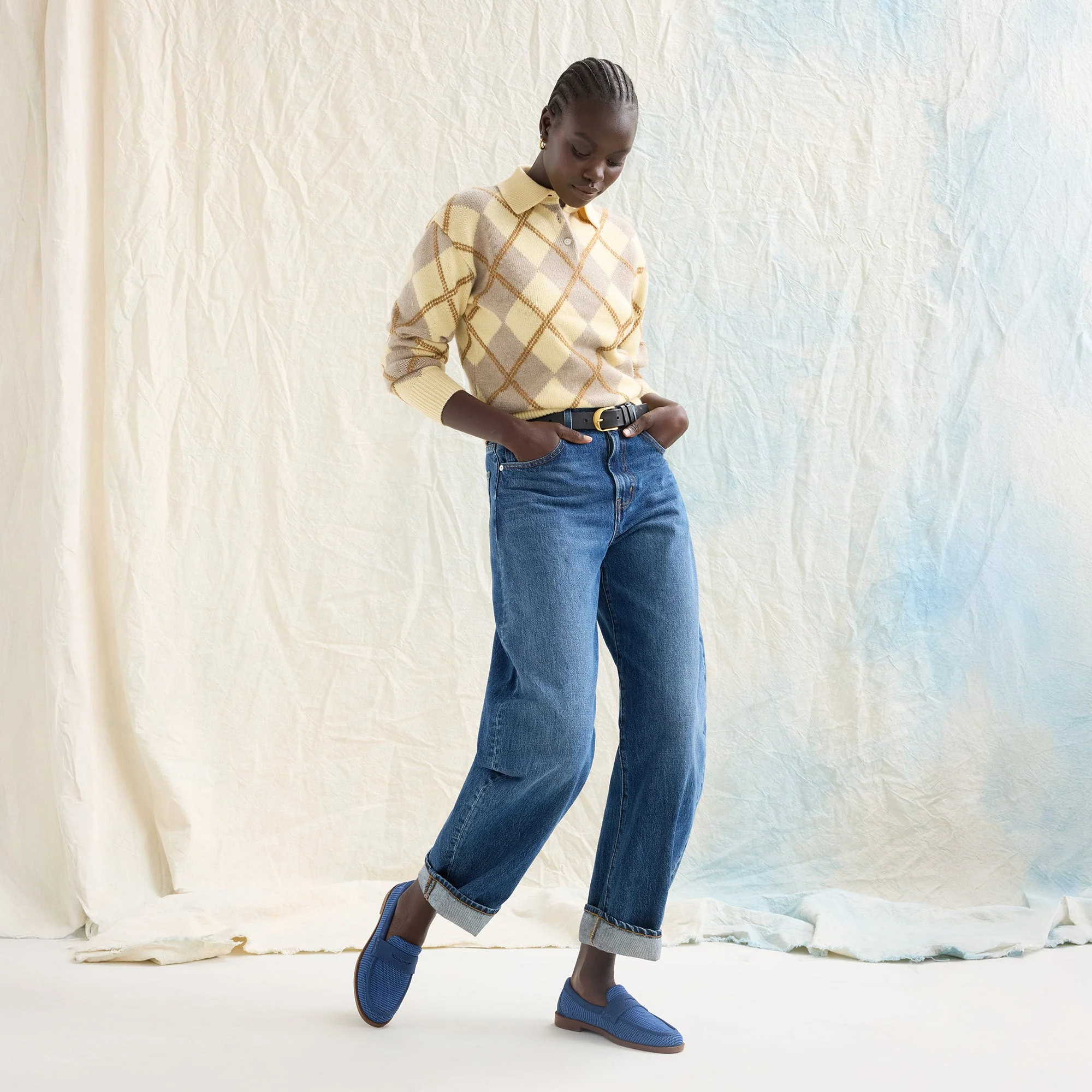 The Penny Loafer - Blue Raffia-Knit - Image 4
