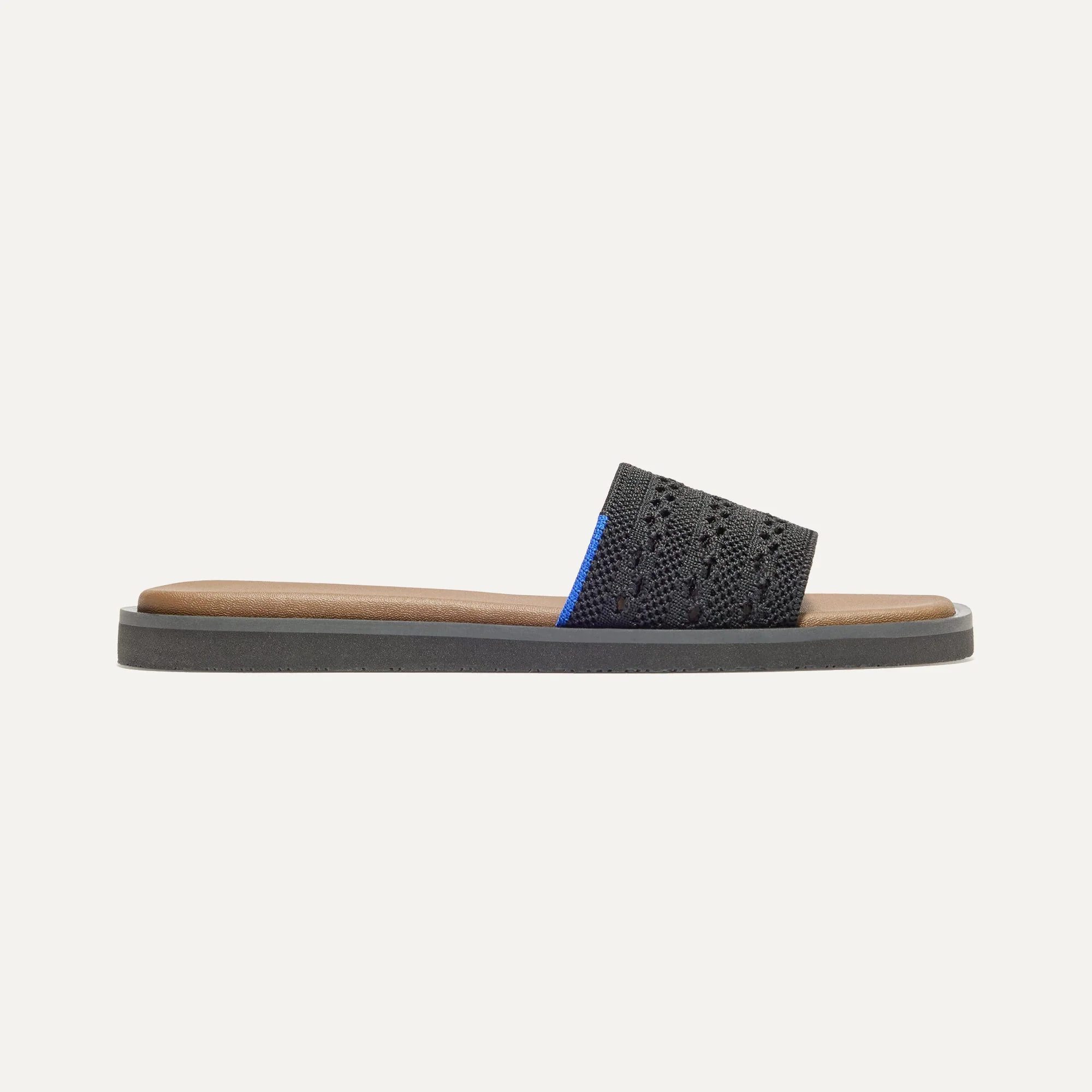 The Slide Sandal - Black Crochet - Image 5